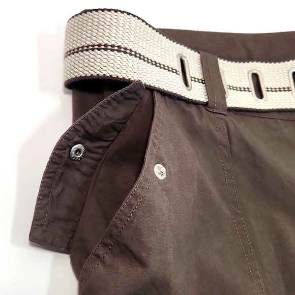 NWOT Original NM Belted Clam Digger Capri-to-Long Cargo Pants Brown Khaki (16) - Picture 5 of 13